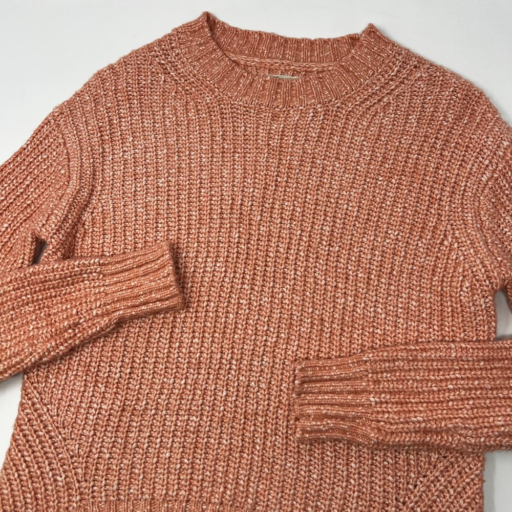 Faherty Marled‎ Pink Shaker Stitch Knit Pullover Sweater Womens XS